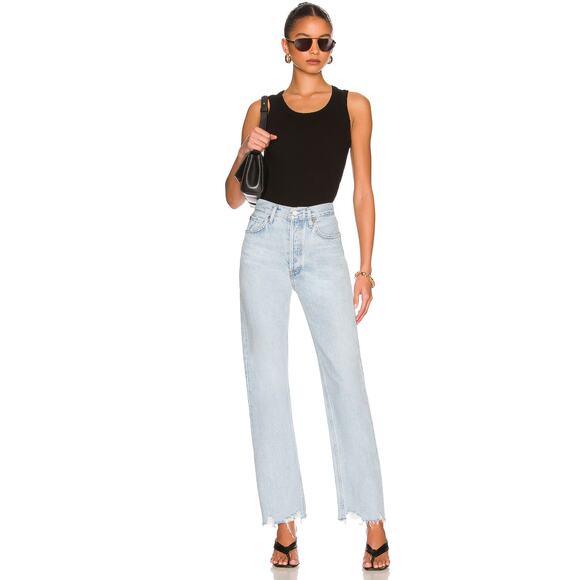 AGOLDE light wash 90's pinch waist jeans imitate